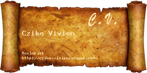 Czike Vivien névjegykártya